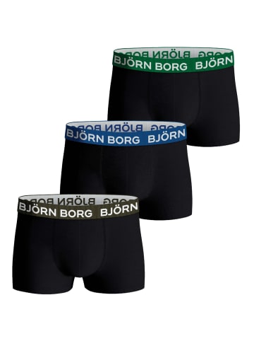 Björn Borg Boxershorts Cotton Stretch Trunk 3er Pack in schwarz