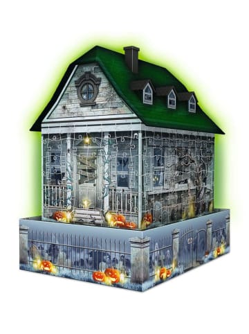 Ravensburger Konstruktionsspiel Puzzle 216 Teile 3D Puzzle Gruselhaus bei Nacht 8-99 Jahre in bunt