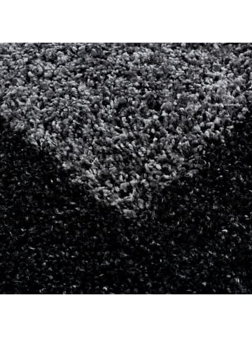 KADIMA DESIGN Teppich Hochflor einfarbig mit Bordüre Polypropylen Wohnzimmer in Anthrazit