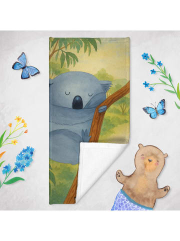 Mr. & Mrs. Panda Handtuch Koalabär Design mit Spruch in Weiß