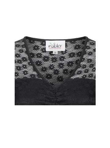 Nübler Dirndlbluse kurzarm Moni in Schwarz