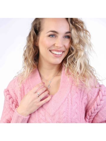 Lucardi 925 Silber Ring "Buchstabe O" Buchstabe