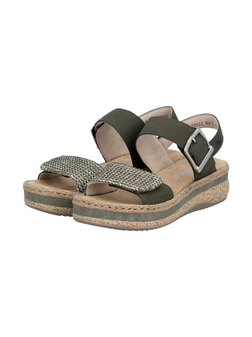 rieker Rimo-Sandalen mit Keilabsatz aus Leder Grün
