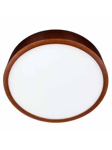 Licht-Erlebnisse Deckenlampe Ø 37 x (H)8 cm in Holz rustikalHolz rustikal