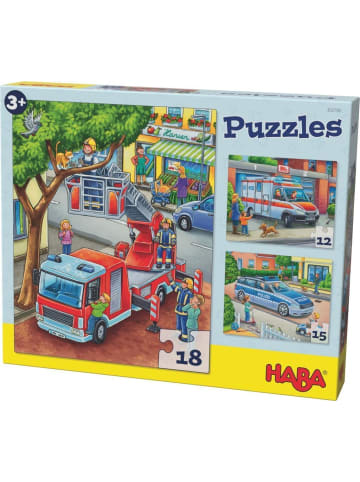 HABA Sales GmbH & Co.KG Puzzles Polizei, Feuerwehr & Co. 3 Motive