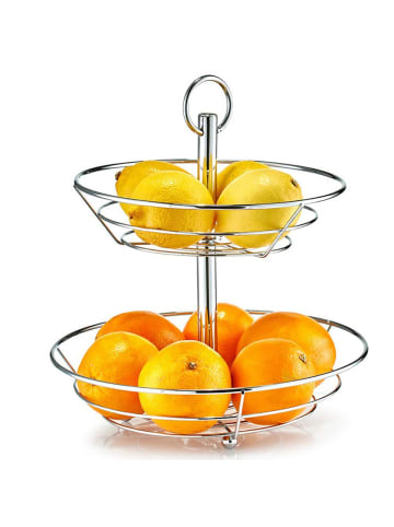 Zeller Present Obst-Etagere in silbern