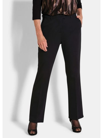 GOLDNER Jerseyhose Businesshose CARLA mit ausgestelltem Bein in schwarz