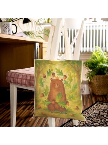 Mr. & Mrs. Panda Tasche Bär König Design ohne Spruch in Weiß