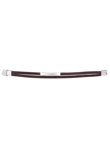 Adeliás Unisex Armband aus Leder 21 cm in braun