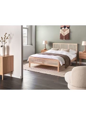 Beliani 2-tlg Doppelbett SALERNAS in Braun