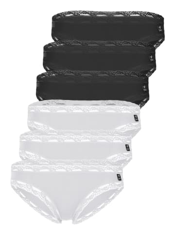 Like It 6er Pack Minislip in weiss-schwarz
