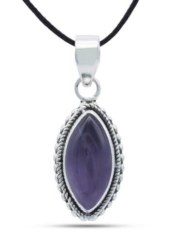 mantraroma 925er Silber - Kettenanhänger (L) 12 x (B) 31 mm mit Amethyst