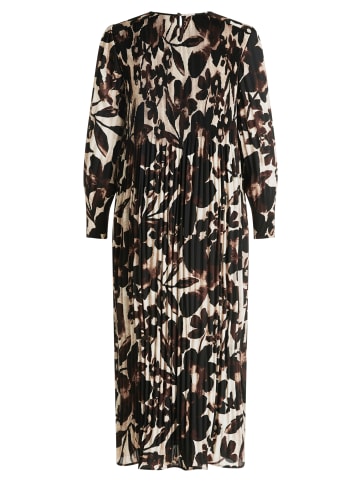 Betty Barclay Plisseekleid langarm in Beige/Braun
