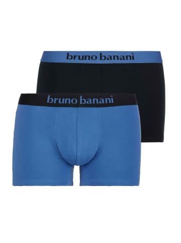 Bruno Banani Boxershort 2er Pack in Mosaikblau/Schwarz