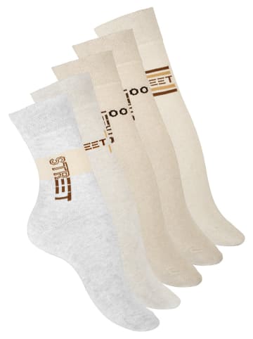 VCA® Baumwoll-Socken 10 Paar, mit STREET Schriftzug in Beigetöne