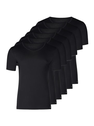 Skiny Unterhemd / Shirt Kurzarm Basis in Schwarz