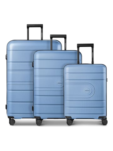 Redolz Essentials 11 4 Rollen Kofferset 3-teilig mit Dehnfalte cool blue