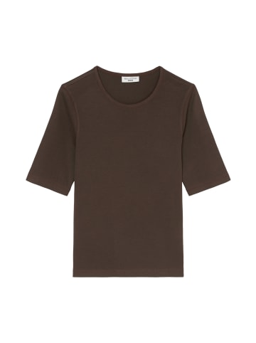 Marc O'Polo DENIM T-Shirt mit feiner Struktur in dark chocolate