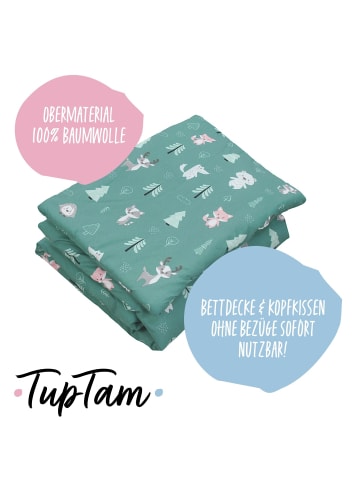 TupTam Kinder Bettdecken Set Gemustert in grün Modell 1