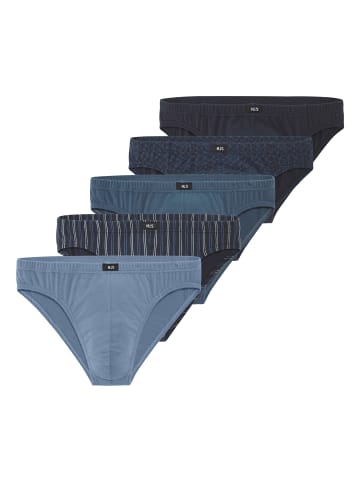 H.I.S Slip in blau/navy-blau-gestreift/navy-blau-bedruckt