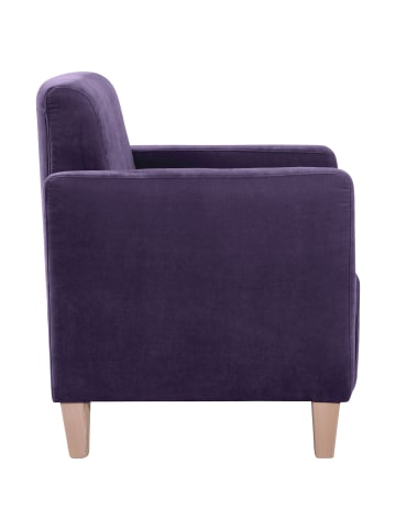 58 aufm Kessel SESSEL Karol Bezug Veloursstoff Buche natur / violett