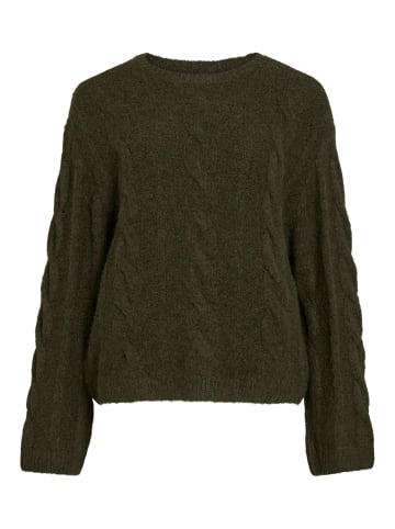 Vila Strickpullover in Fir Green