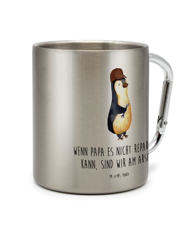 Mr. & Mrs. Panda Kaffeepott Wenn Papa es nicht reparieren kann, ... in Silber