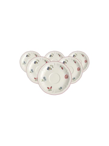 Villeroy & Boch 6er Set Espressountertassen Petite Fleur ø 12,2 cm weiß in weiß