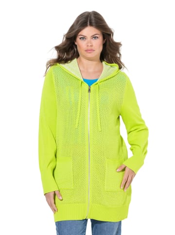 LAURASØN Strickjacke in limettengrün
