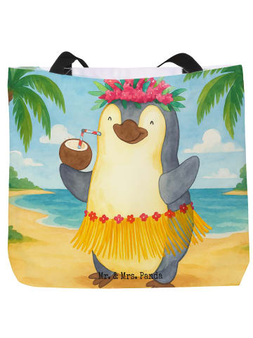 Mr. & Mrs. Panda Tragetasche Pinguin Kokosnuss Design ohne Spruch in Weiß