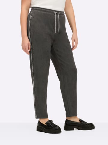 sheego Velours-Hose in graphit
