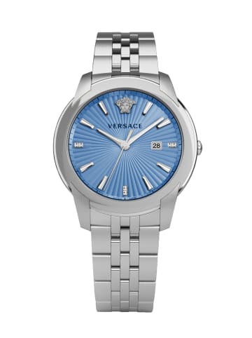 Versace Quarzuhr für Herren in silber
