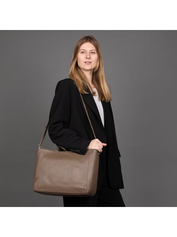 BACCINI Leder-Henkeltasche Leder Henkeltasche Damen RENA in grau