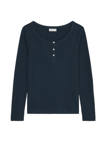 Marc O'Polo DENIM Serafino-Longsleeve regular in navy teal