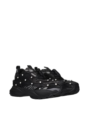 Versace Schwarz Stoff Sneaker