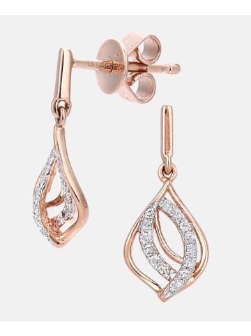Diamant L'éternel Ohrhänger aus 375 Roségold mit Diamant gedreht in Roségold