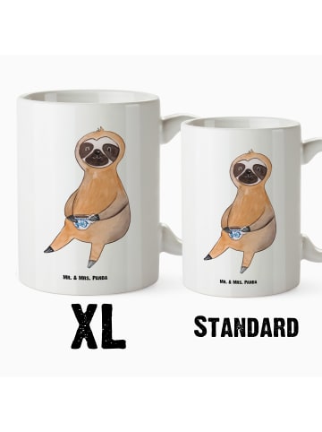 Mr. & Mrs. Panda jumbotasse Faultier Kaffee ohne Spruch in Weiß