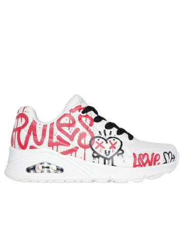 Skechers Sneaker UNO-GRAFFITI LOVE in white/red/black