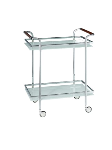 relaxdays Servierwagen in Silber - (B)66 x (H)85 x (T)43 cm