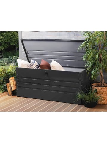 Beliani Truhe CEBROSA in Grau - (W) 132 x (H) 64 x (L) 62 cm