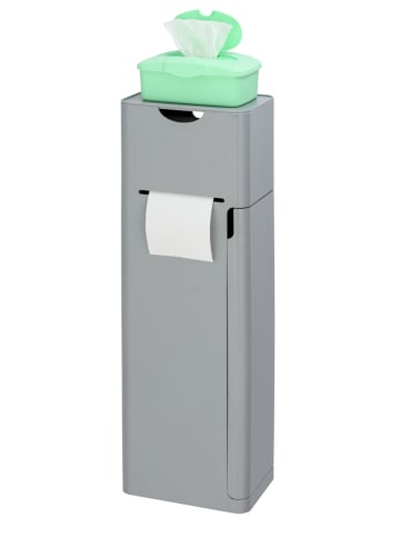 Wenko 6 in 1 Stand WC-Garnitur Imon Grau matt, Stand WC-Garnitur Mod. Imon 6 in 1 Grau matt in Grau