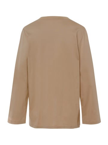 Hanro Longsleeve Natural Shirt in savannah sand