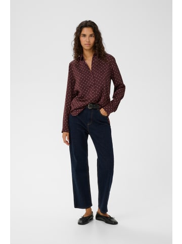 InWear Langarm - Hemd ZaniaIW Gerade Passform in Brown Bordeaux Small Dot