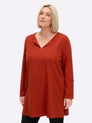 sheego Longshirt in rostrot