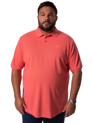 Men Plus Poloshirt in koralle