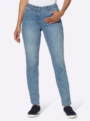 WITT WEIDEN 5-Pocket-Jeans in blue-bleached