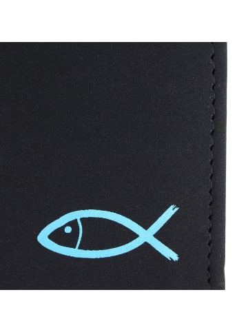 oxmox New Cryptan Geldbörse RFID Schutz 10 cm in schwarz-freedom fish cyan