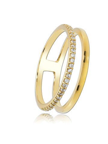 BALIA Ring Gold 333 Gelbgold - 8 Karat Doppel gold Größe 58 (18,5)