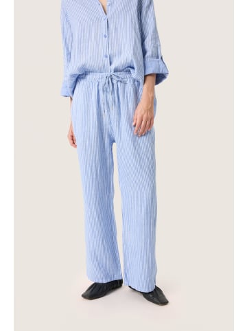 Soaked in Luxury Casual Hose SLAuran Relaxed fit in Blue Yonder Stripe