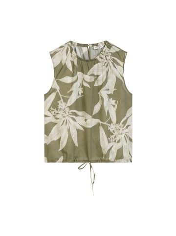 Marc O'Polo Gemustertes Blusen-Top cropped in multi/forest moss
